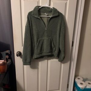 Divided Sage Green Teddy Jacket